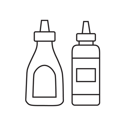 Ikon av dressingflasker