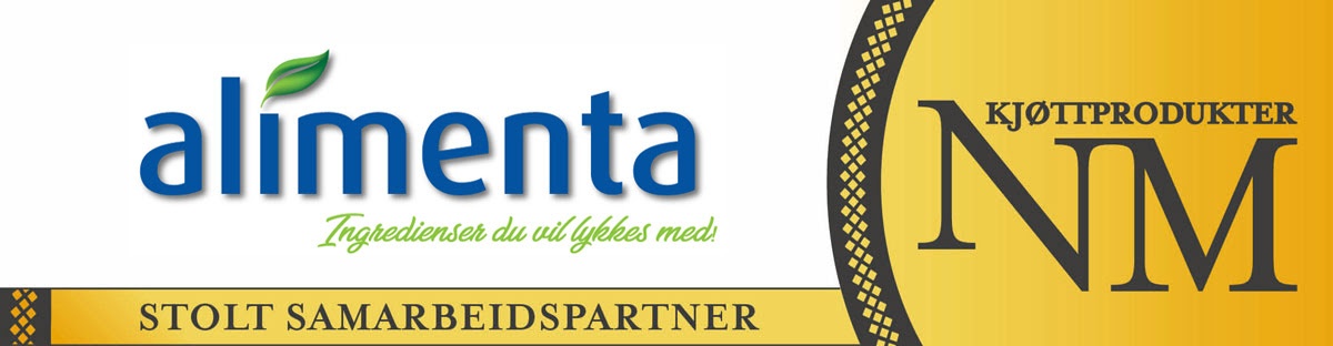Banner med Alimenta logo og NM i Kjøttprodukter.
